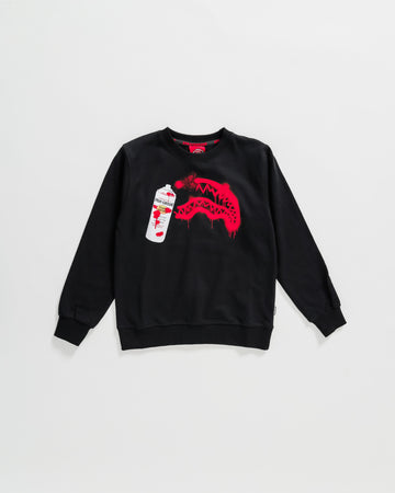 Garçon/Fille - Sweatshirts Sprayground SPRAYPAINT CREWNECK BLK Noir