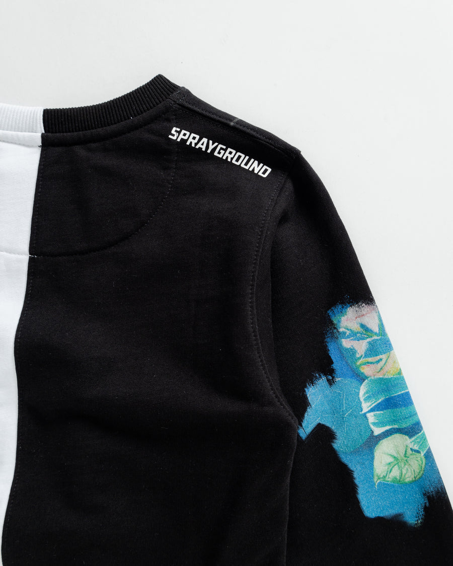 Garçon/Fille - Sweatshirts Sprayground GRAFFITI STYLE SPLIT CREW Noir
