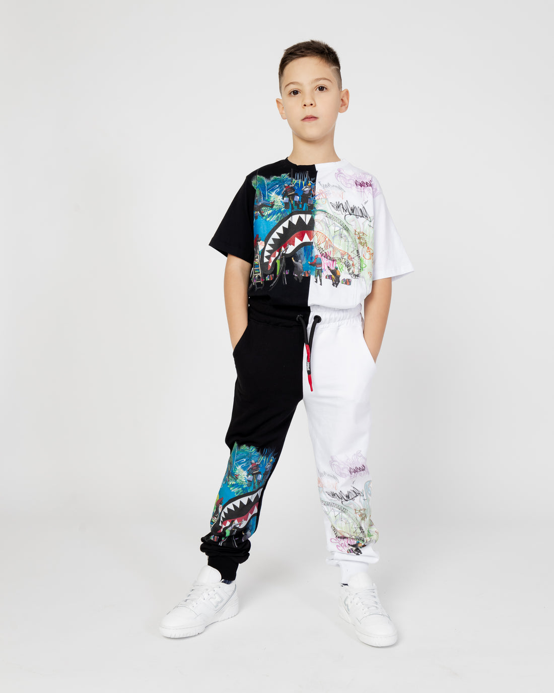 Garçon/fille - Graffiti Style Split Pants