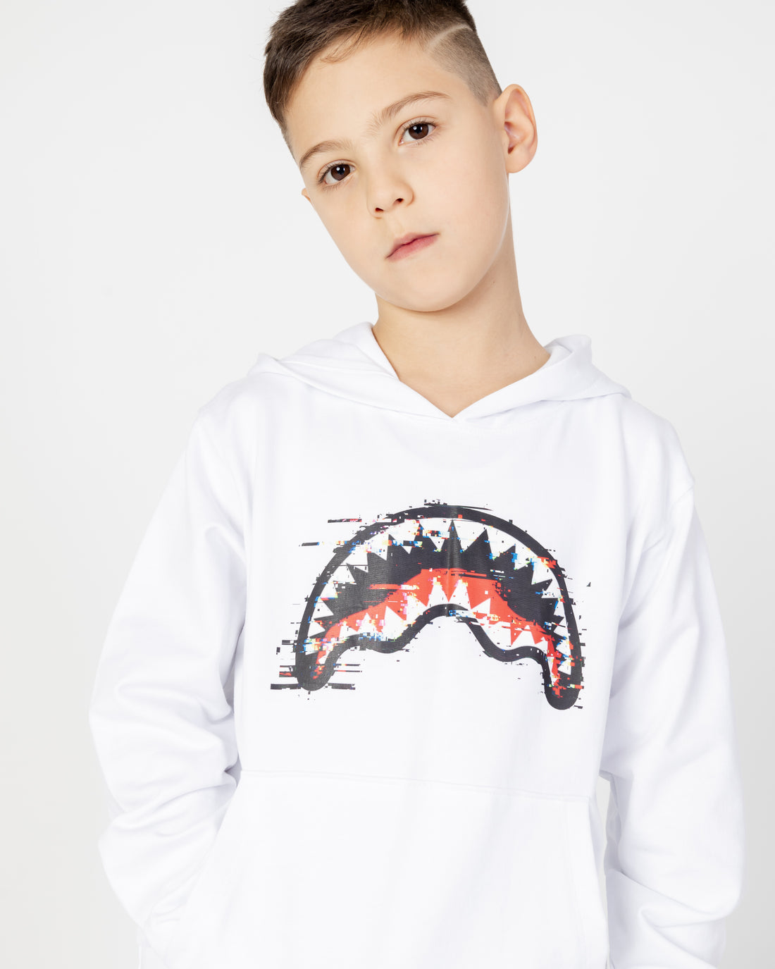 Ragazzo/a - Headphones And Glitch Hoodie Wht