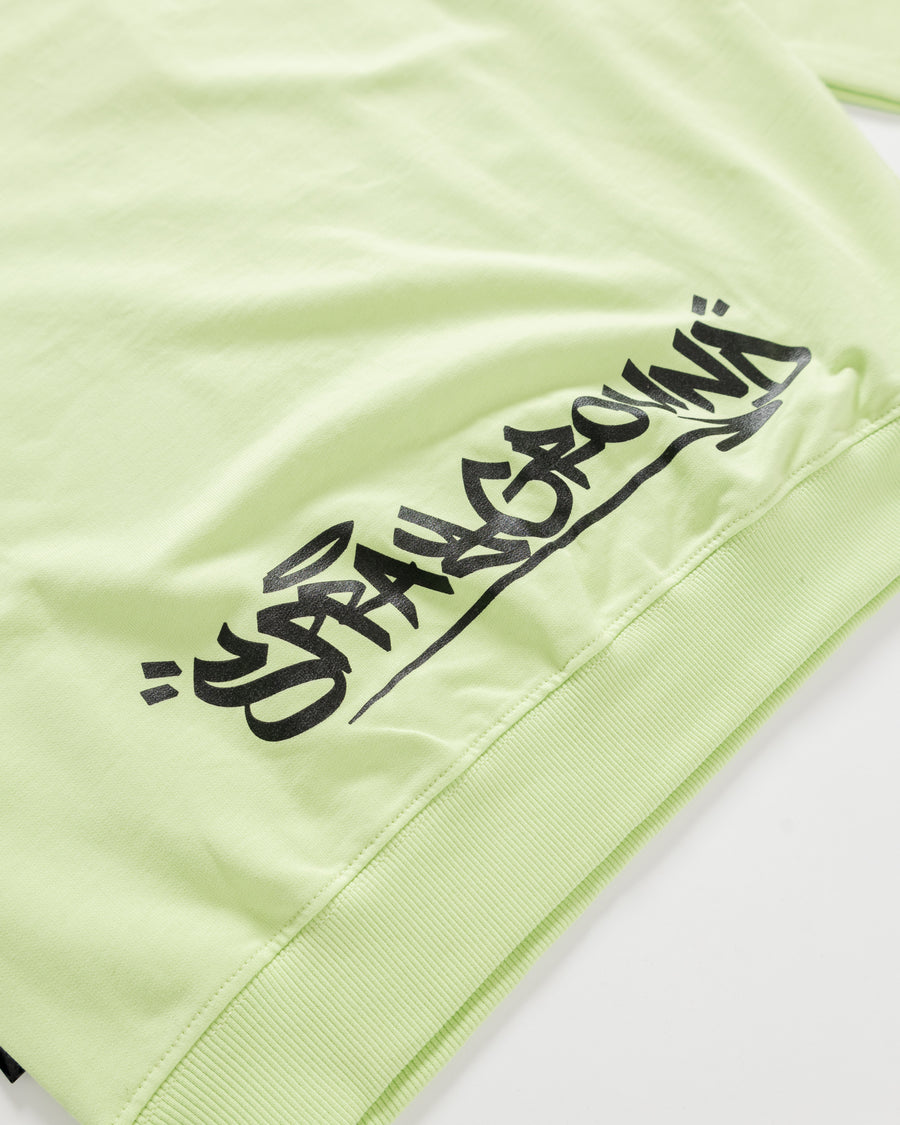 Youth - Sprayground Sweatshirt BW COMIC SHARK OVER CREW Green