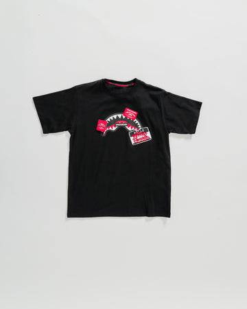 Ragazzo/a - T-shirt maniche corte Sprayground LABEL SHARK CREW T-SHIRT BLK Nero