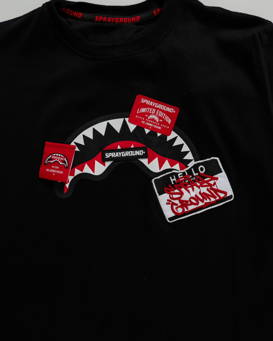 Ragazzo/a - Label Shark Crew T-shirt Blk