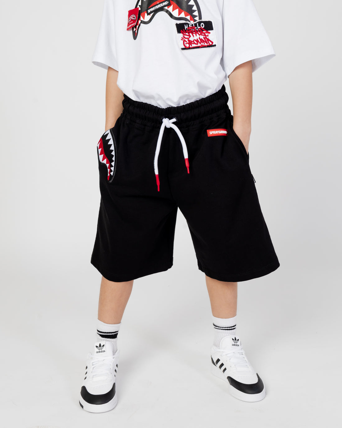 Ragazzo/a - Label Shark Crew Shorts Blk