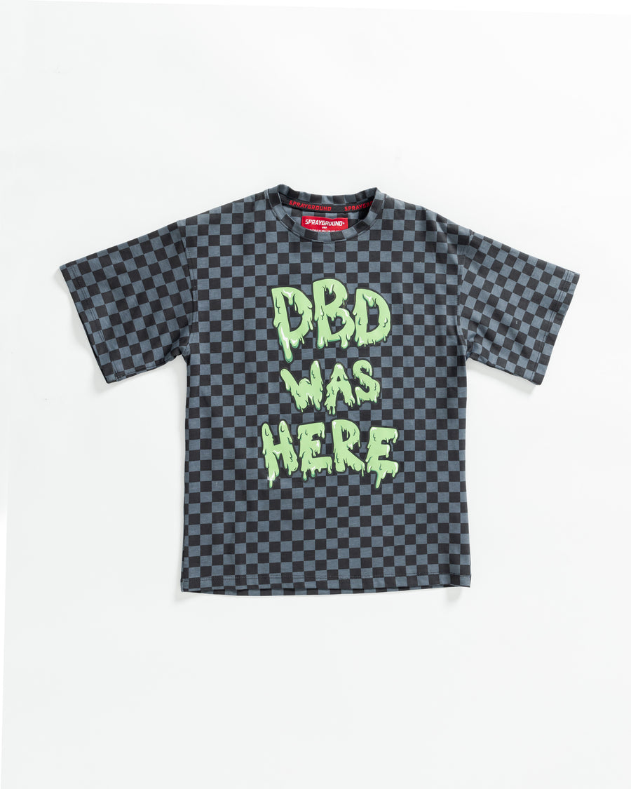 Garçon/Fille - T-shirt Sprayground DBD WAS HERE CHECK GREY T-SHIRT Gris