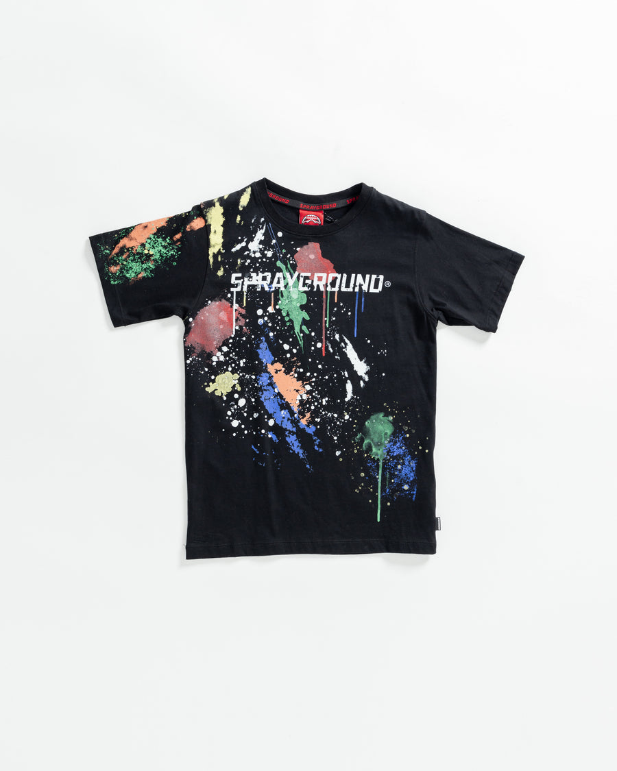 Niño / Niña  - Camiseta Sprayground COLOR SPLAT T-SHIRT BLK Negro