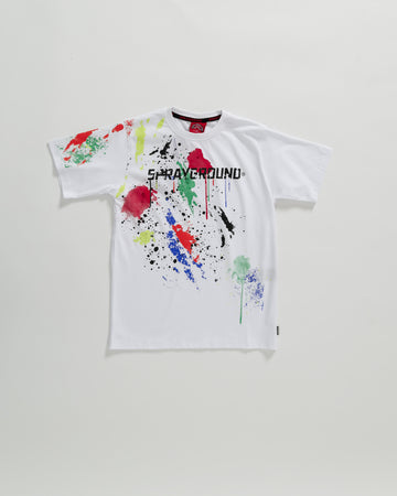 Garçon/Fille - T-shirt Sprayground COLOR SPLAT T-SHIRT WHT Blanc