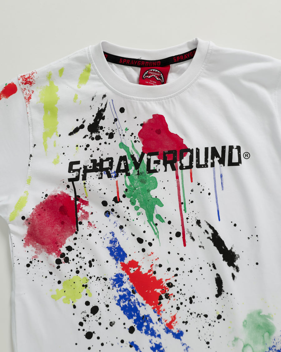 Garçon/Fille - T-shirt Sprayground COLOR SPLAT T-SHIRT WHT Blanc