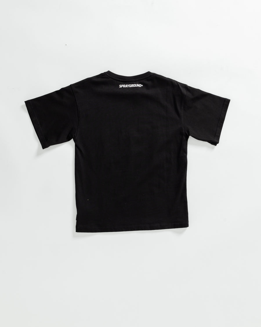 Youth - Sprayground T-shirt VARSITY MONEY BLACKOUT OVER T-SHIRT Black
