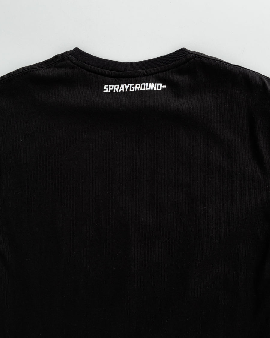 Youth - Sprayground T-shirt VARSITY MONEY BLACKOUT OVER T-SHIRT Black
