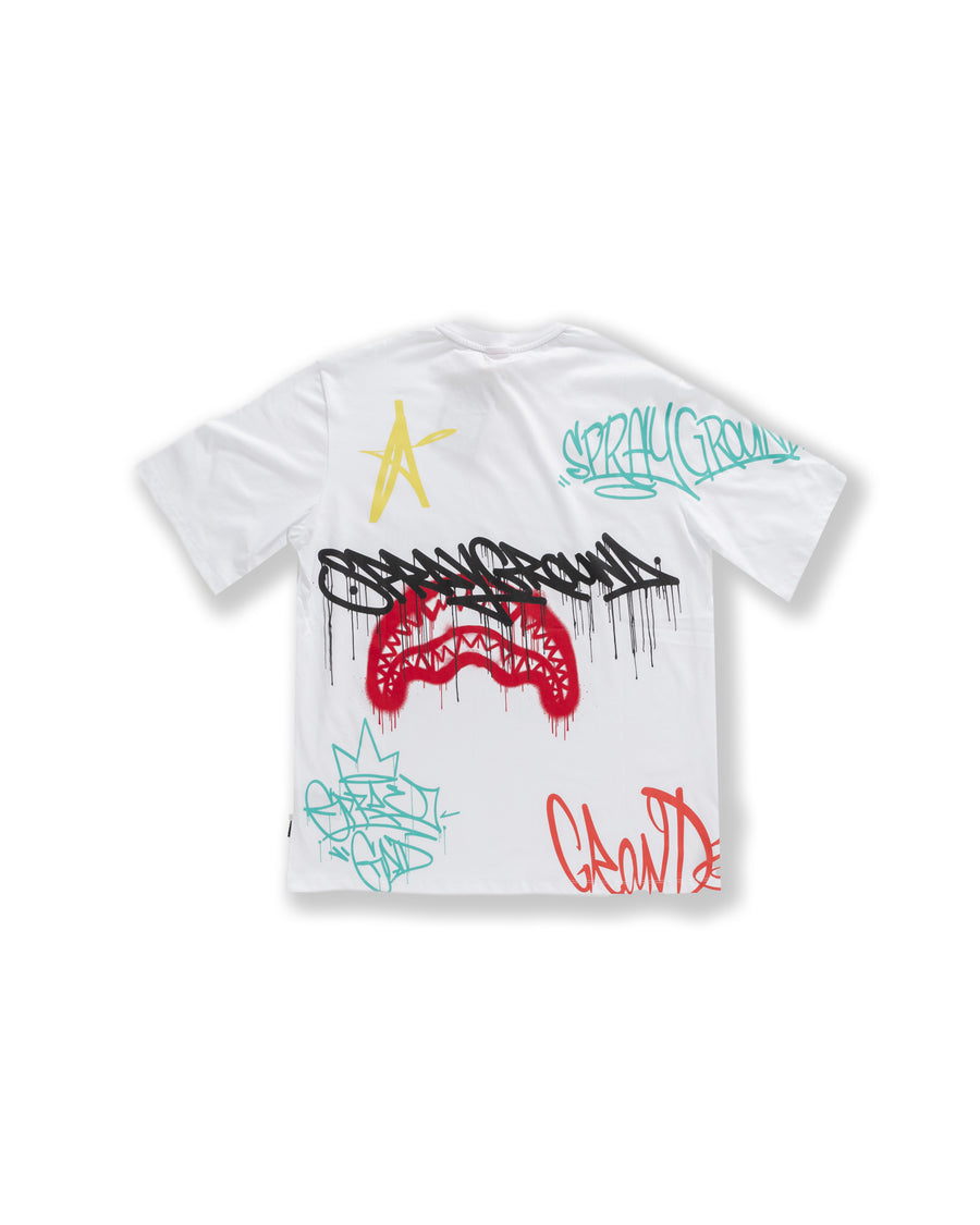 T-shirt Sprayground SPRAYGROUND TAGS OVER T-SHIRT Bianco