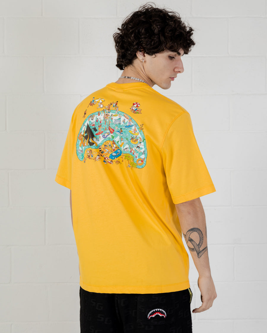 T-shirt Sprayground HOUSE PARTY OVER T-SHIRT Giallo