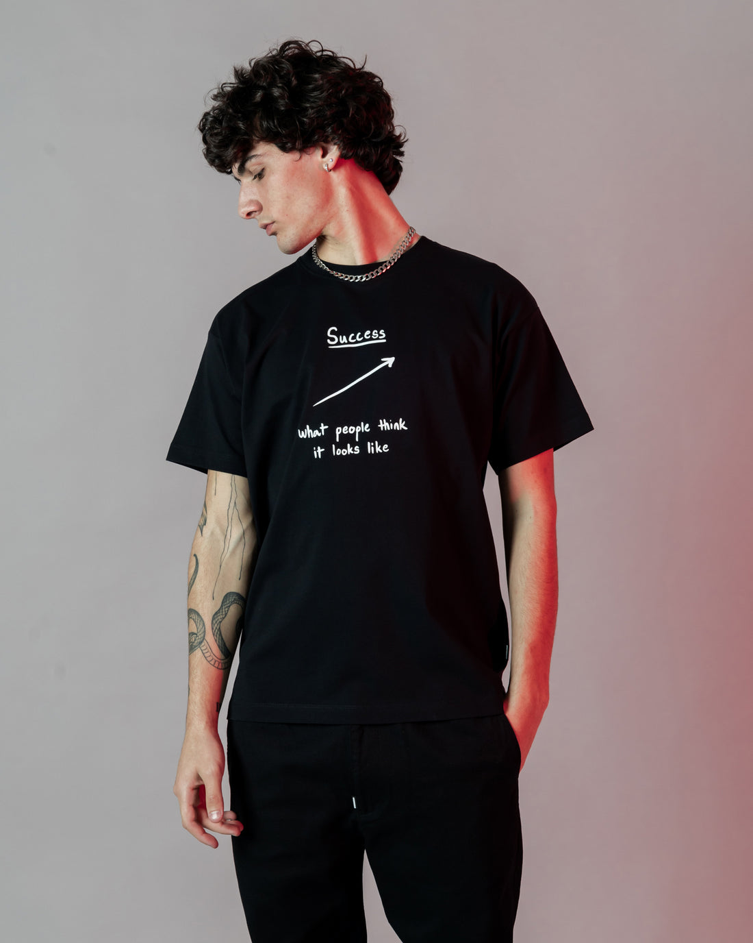 Success Line Tshirt Blk