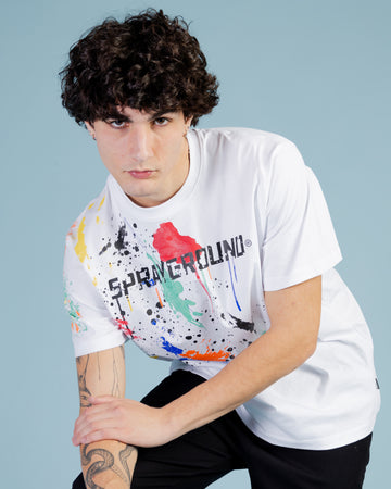 T-shirt Sprayground COLOR SPLAT REGULAR T-SHIRT Blanc