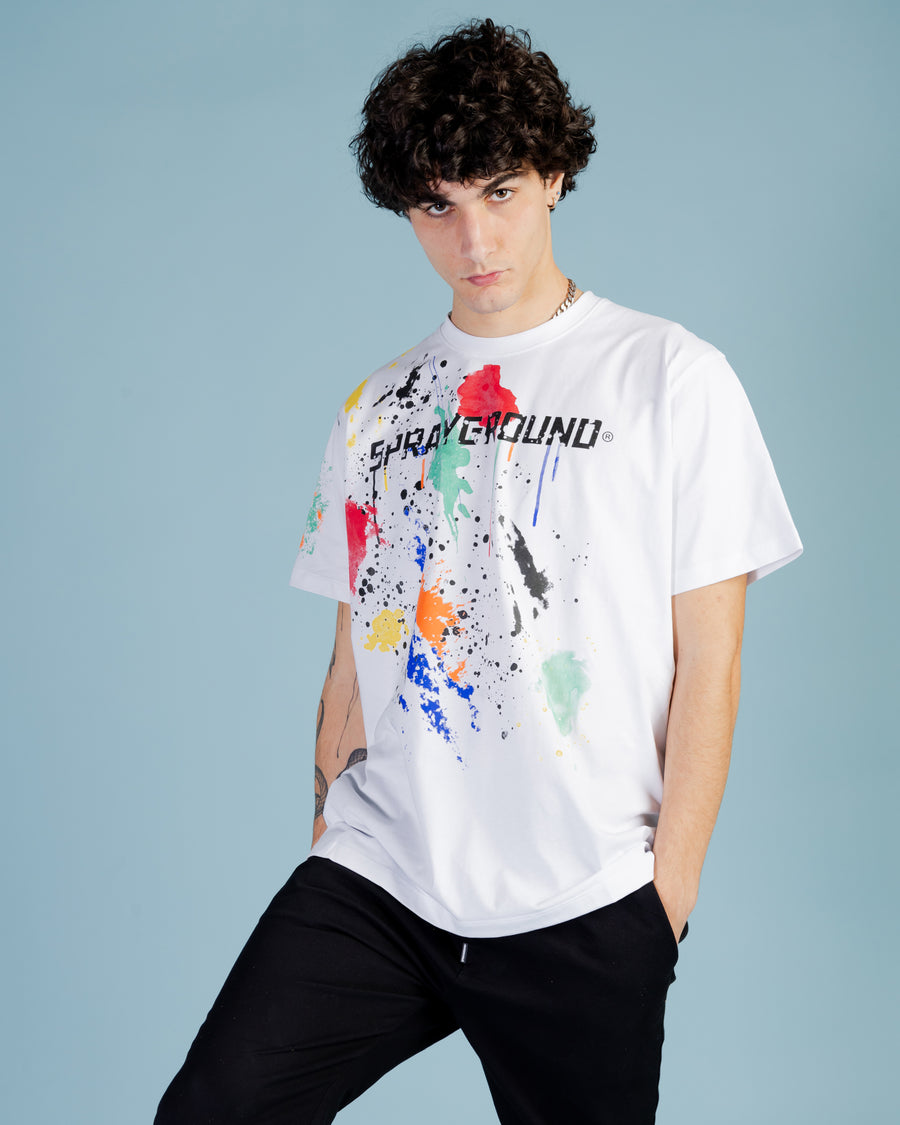T-shirt Sprayground COLOR SPLAT REGULAR T-SHIRT Bianco