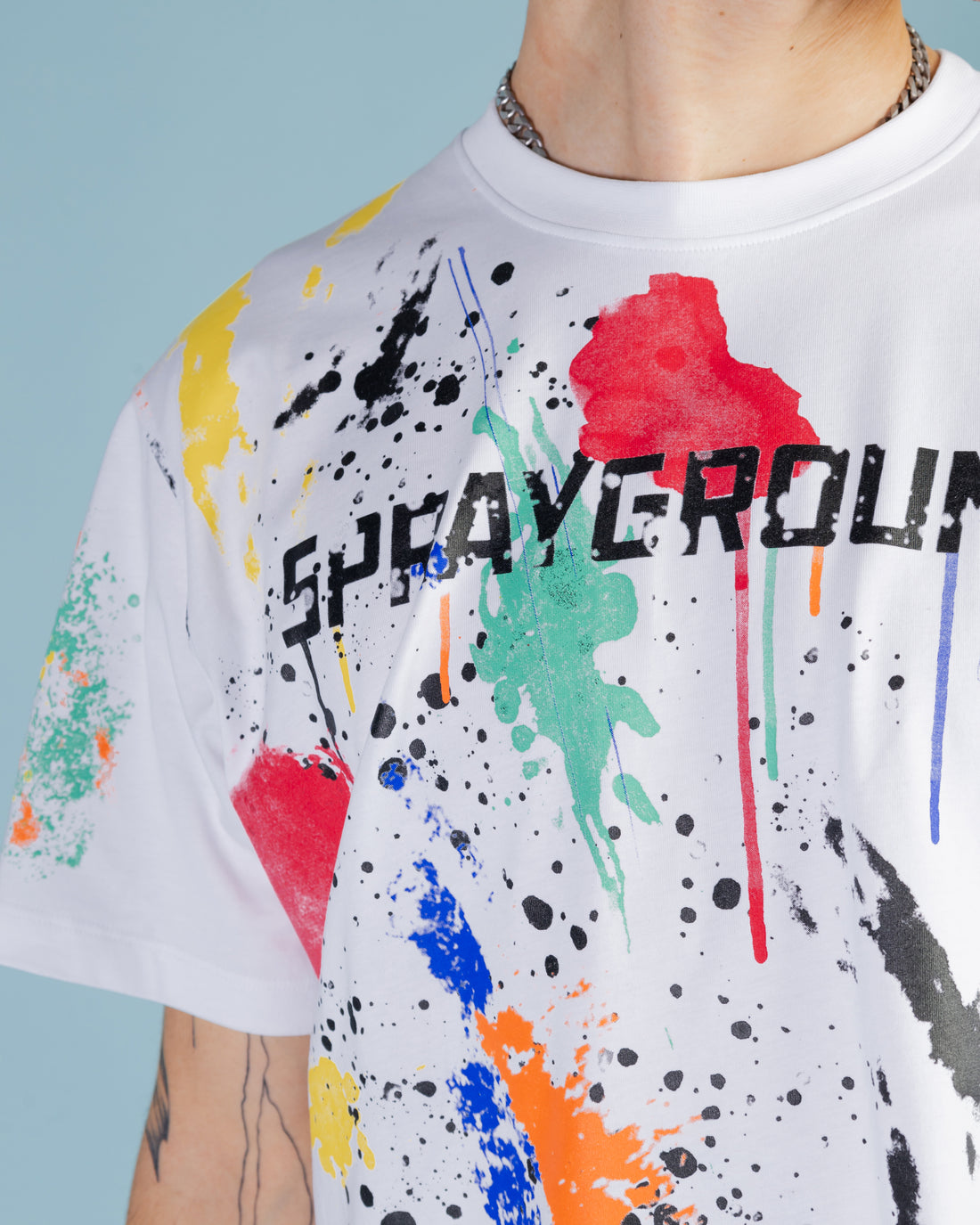 Color Splat Regular T-shirt Wht