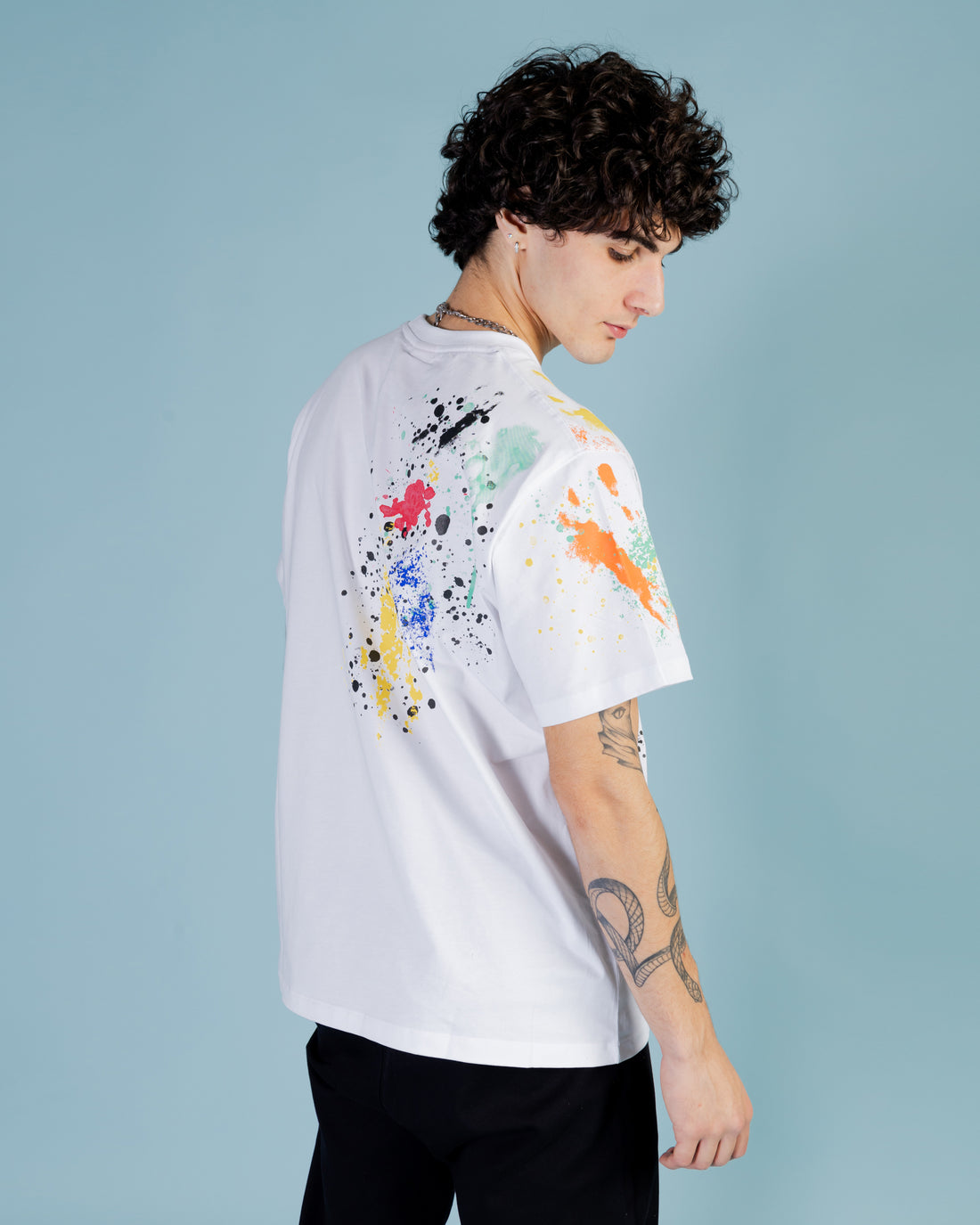 Color Splat Regular T-shirt Wht