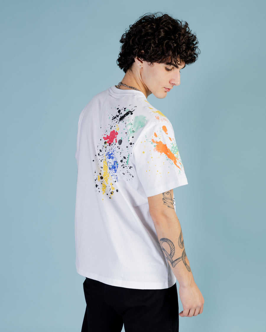 T-shirt Sprayground COLOR SPLAT REGULAR T-SHIRT Bianco