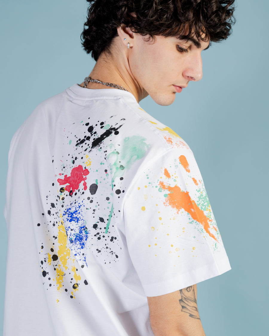 T-shirt Sprayground COLOR SPLAT REGULAR T-SHIRT Blanc