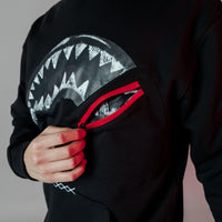 Shark In The Pocket Hoodie Blk