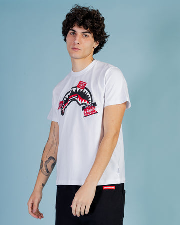 T-shirt Sprayground LABEL SHARK REGULAR T-SHIRT Blanc
