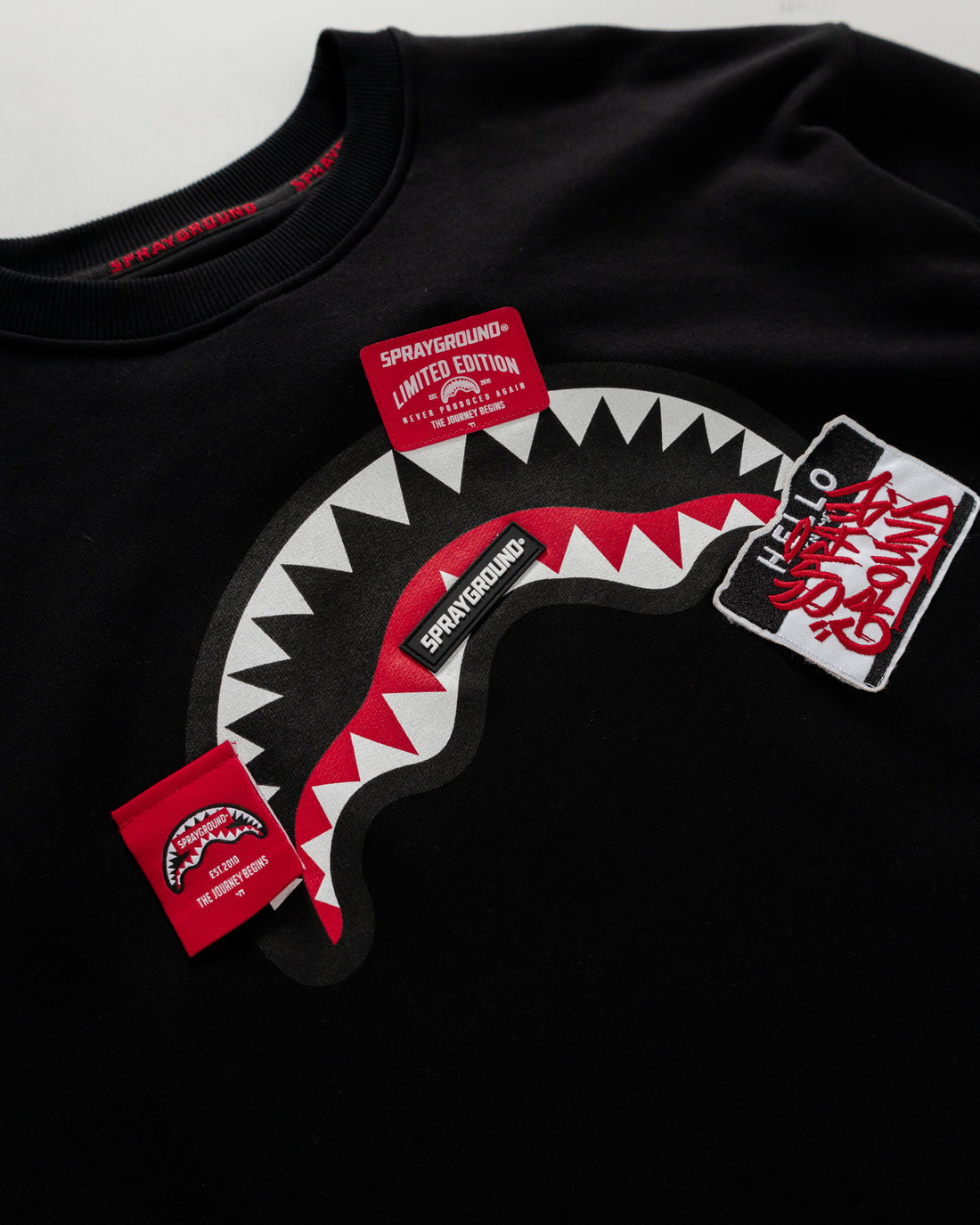 Label Shark Crewneck Black