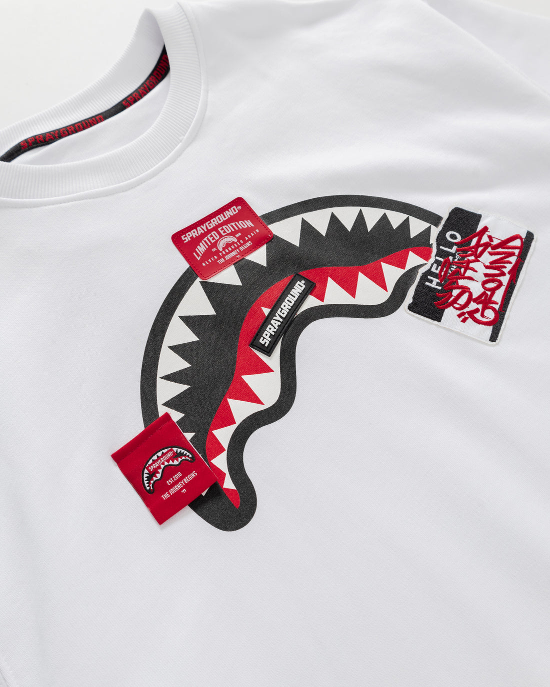 Label Shark Crewneck White