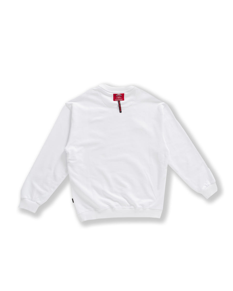 Sprayground Sweatshirt LABEL SHARK CREWNECK White