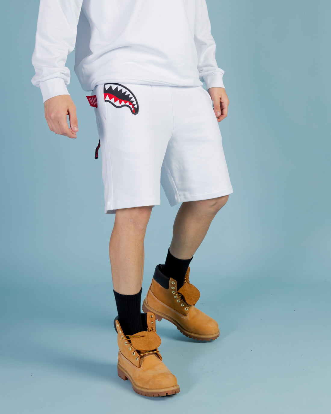 Label Shark Pants White