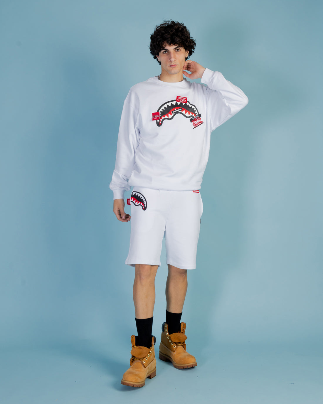 Label Shark Pants White