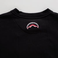 Shaded Embroidery French Terry T-shirt Blk