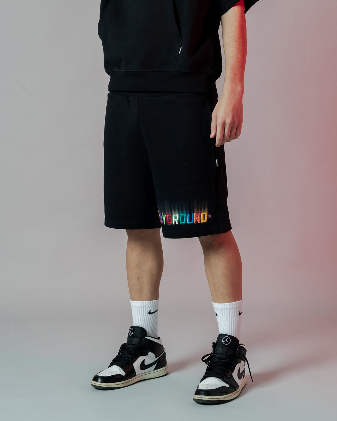 Sprayground Shaded Embroidery Shorts Blk