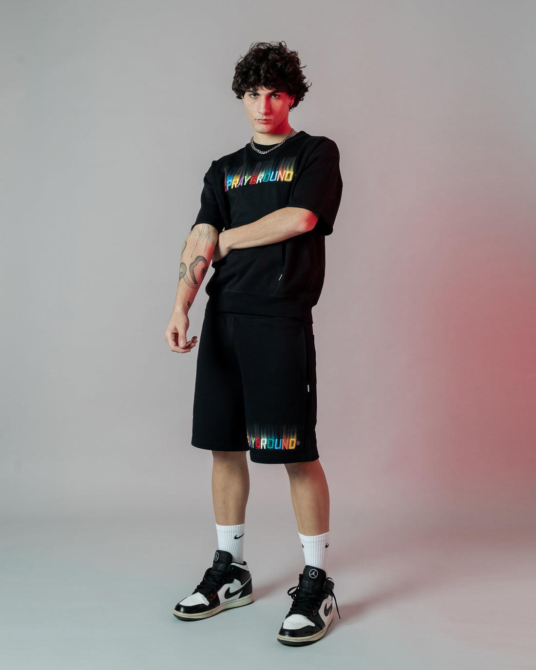 Sprayground Shaded Embroidery Shorts Blk