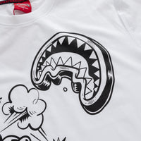 B&w Comic Shark Over T-shirt