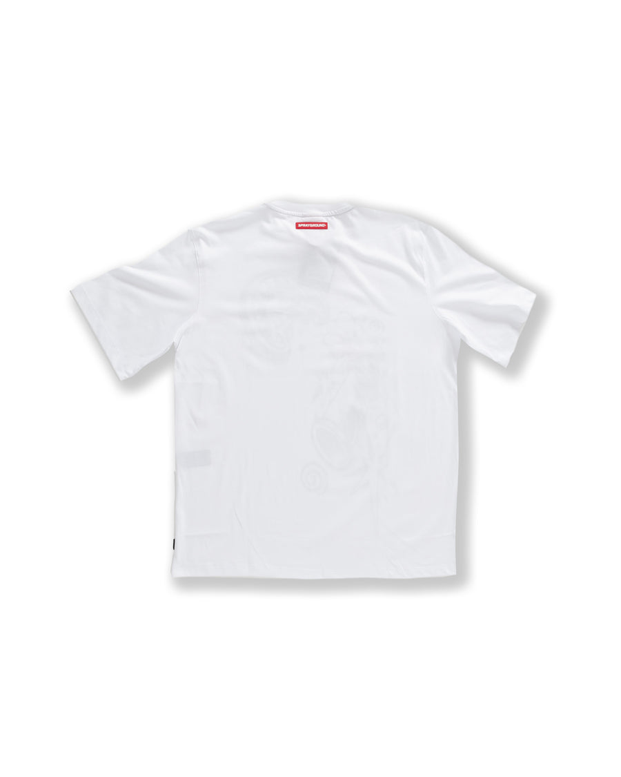 T-shirt Sprayground B&W COMIC SHARK OVER T-SHIRT Blanc
