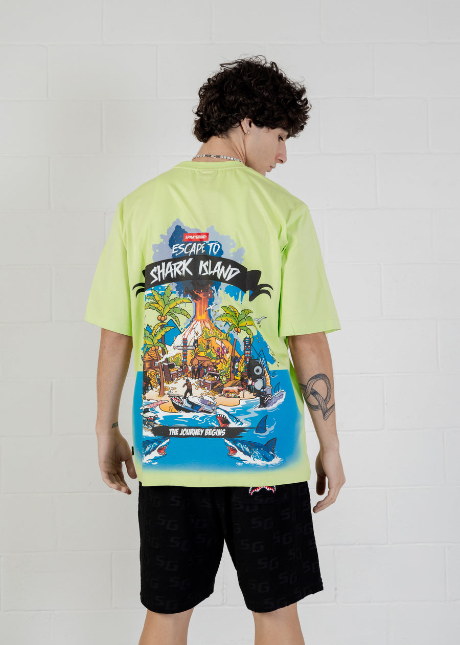T-shirt Sprayground SHARK ISLAND OVER T-SHIRT Vert