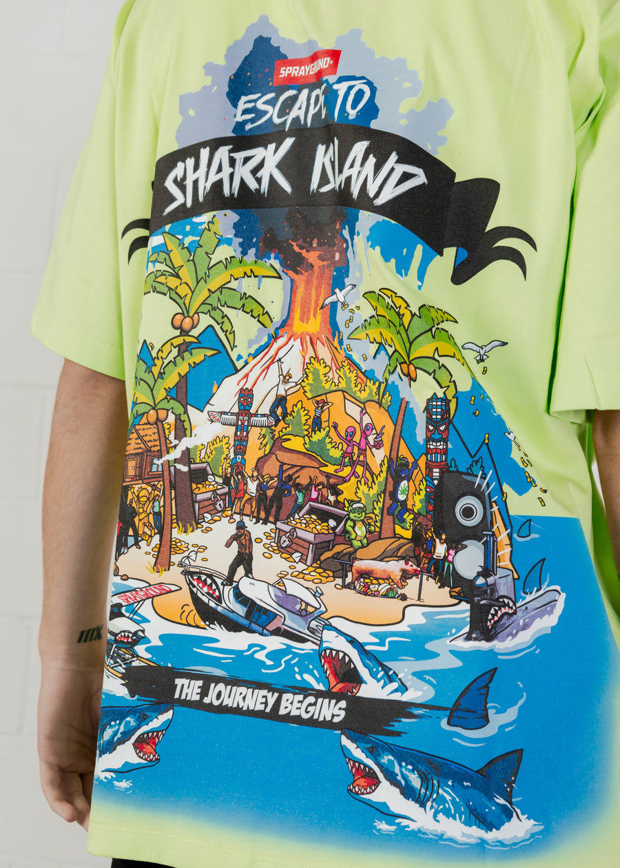 T-shirt Sprayground SHARK ISLAND OVER T-SHIRT Vert