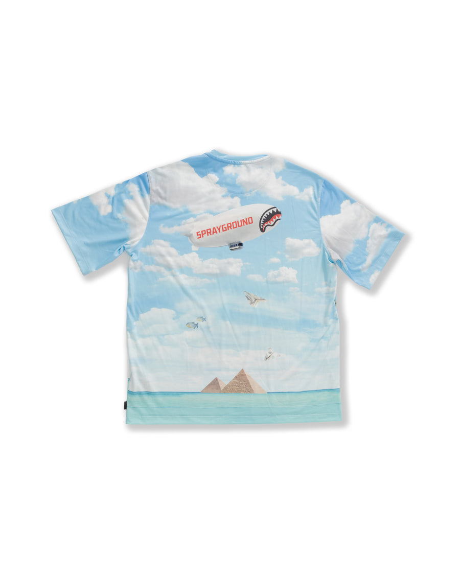 T-shirt Sprayground UNDERWATER SHARK ISLAND OVER T-SHIRT Blu