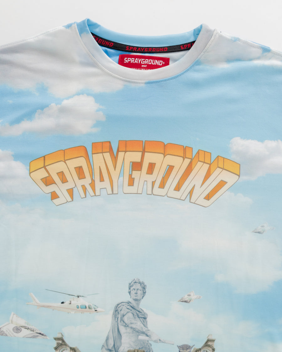 T-shirt Sprayground UNDERWATER SHARK ISLAND OVER T-SHIRT Blu