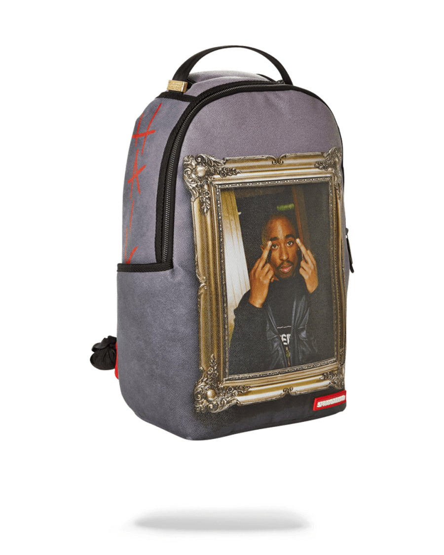 Sprayground Backpack TUPAC GOLDEN BOY Grey