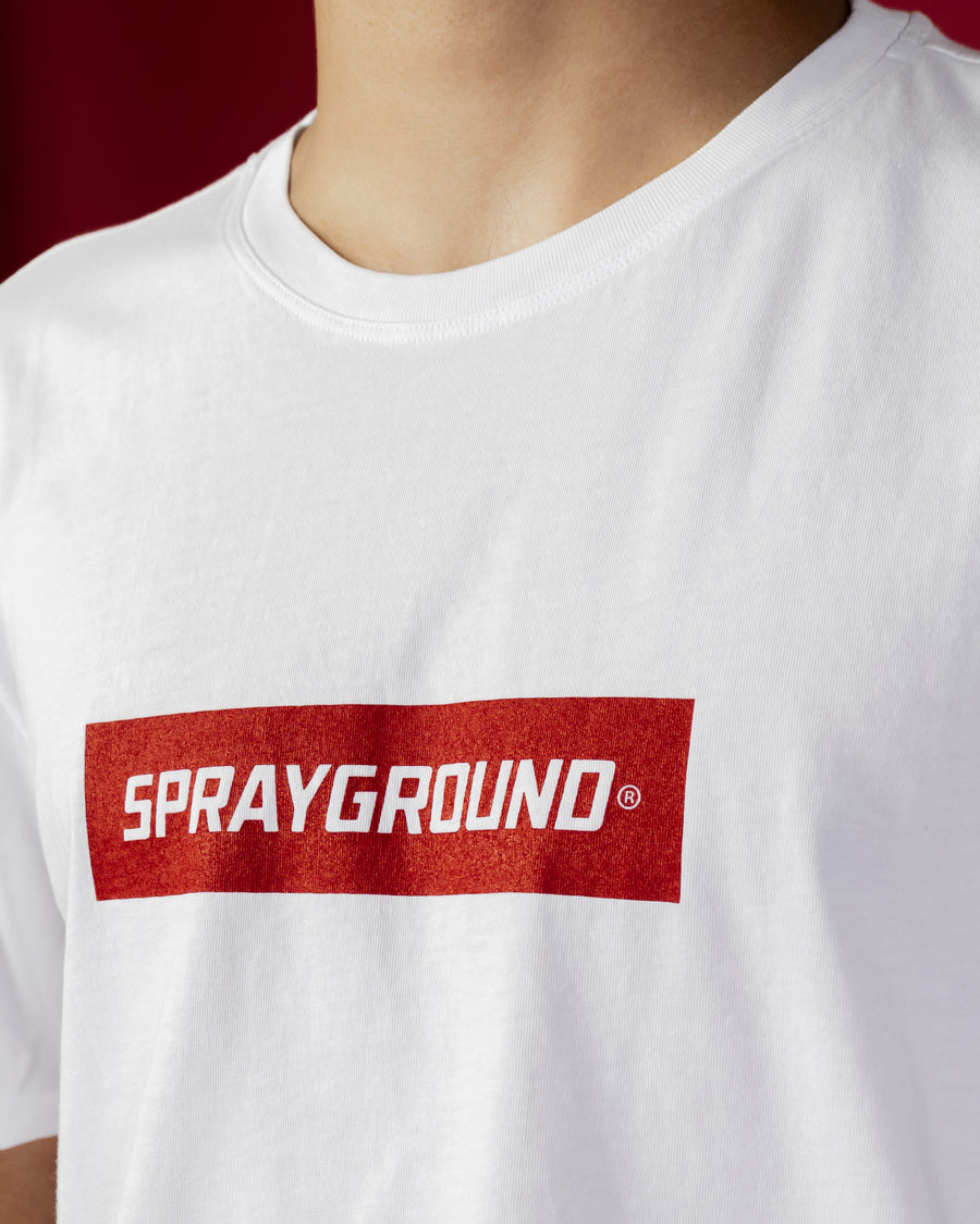 T-shirt Sprayground DOUBLE LOGO Bianco