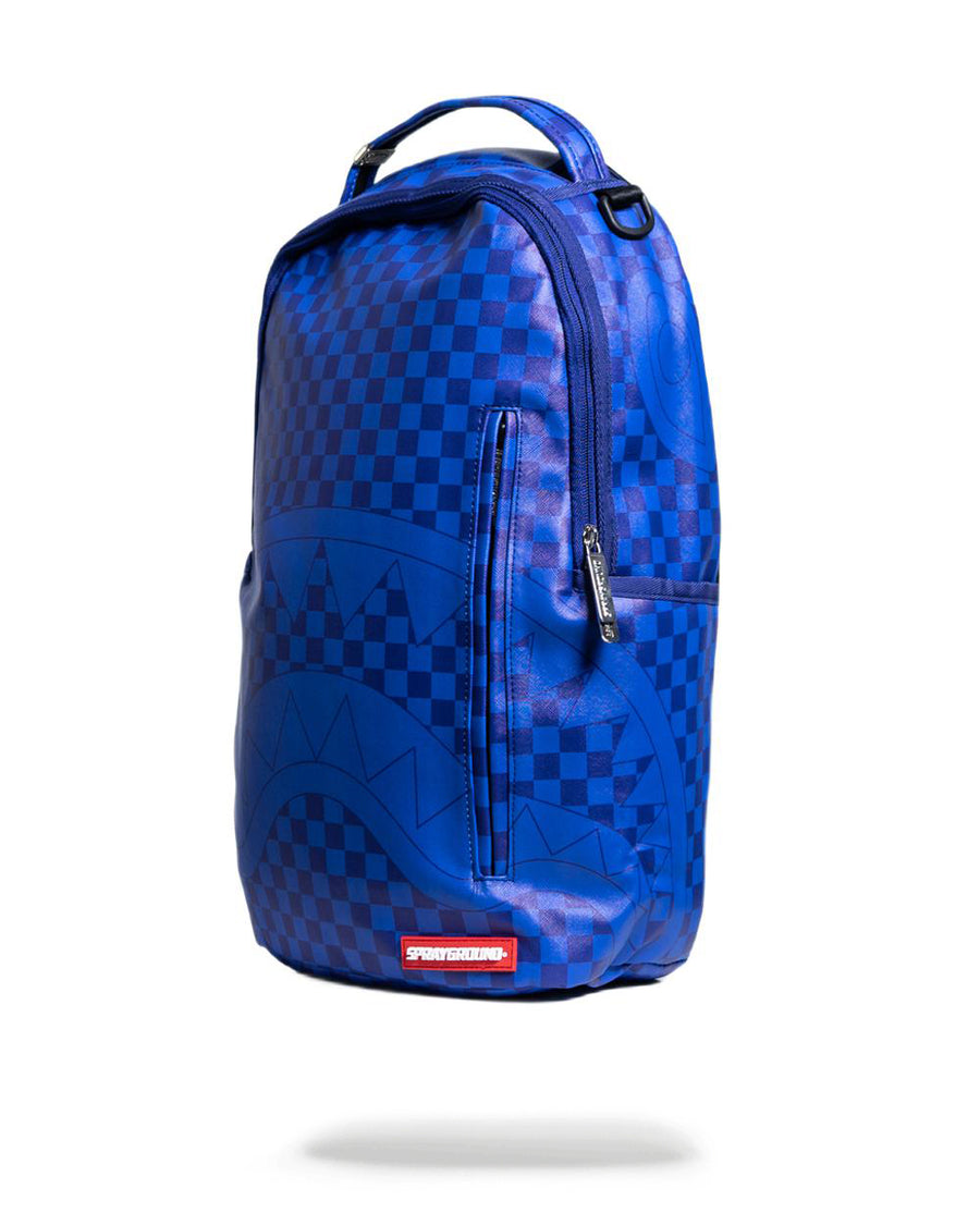 Sprayground Backpack BLUE CHECKERED SHARK Blue