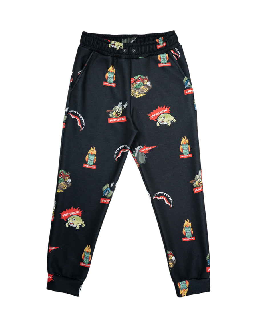  Sprayground PATCH ALL-IN PANTS Negro