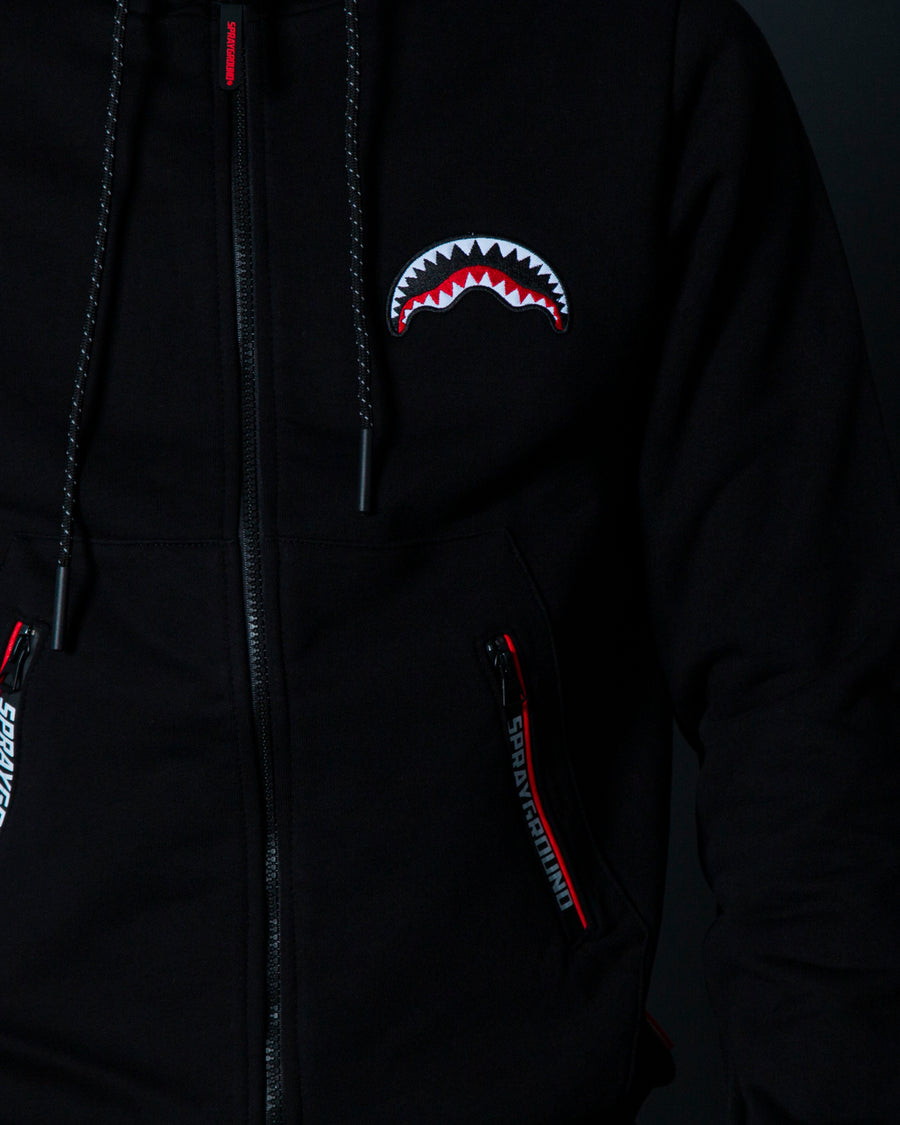 Sprayground Hoodie ZIP LOGO BACK Black