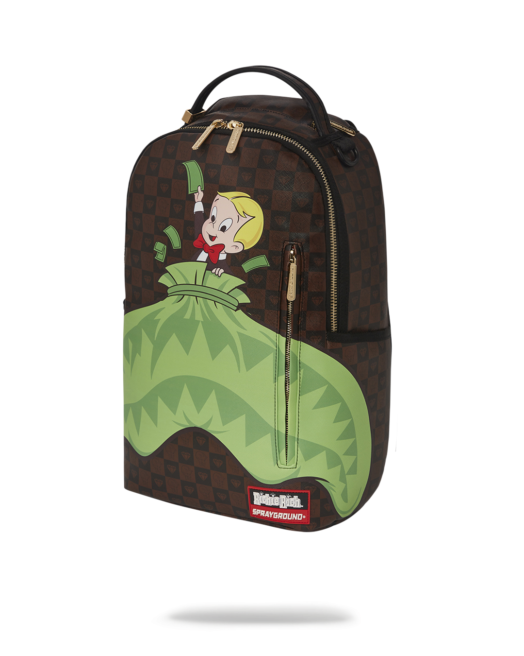 Sprayground Backpack RICHIE RICH MONEY SHARK Brown