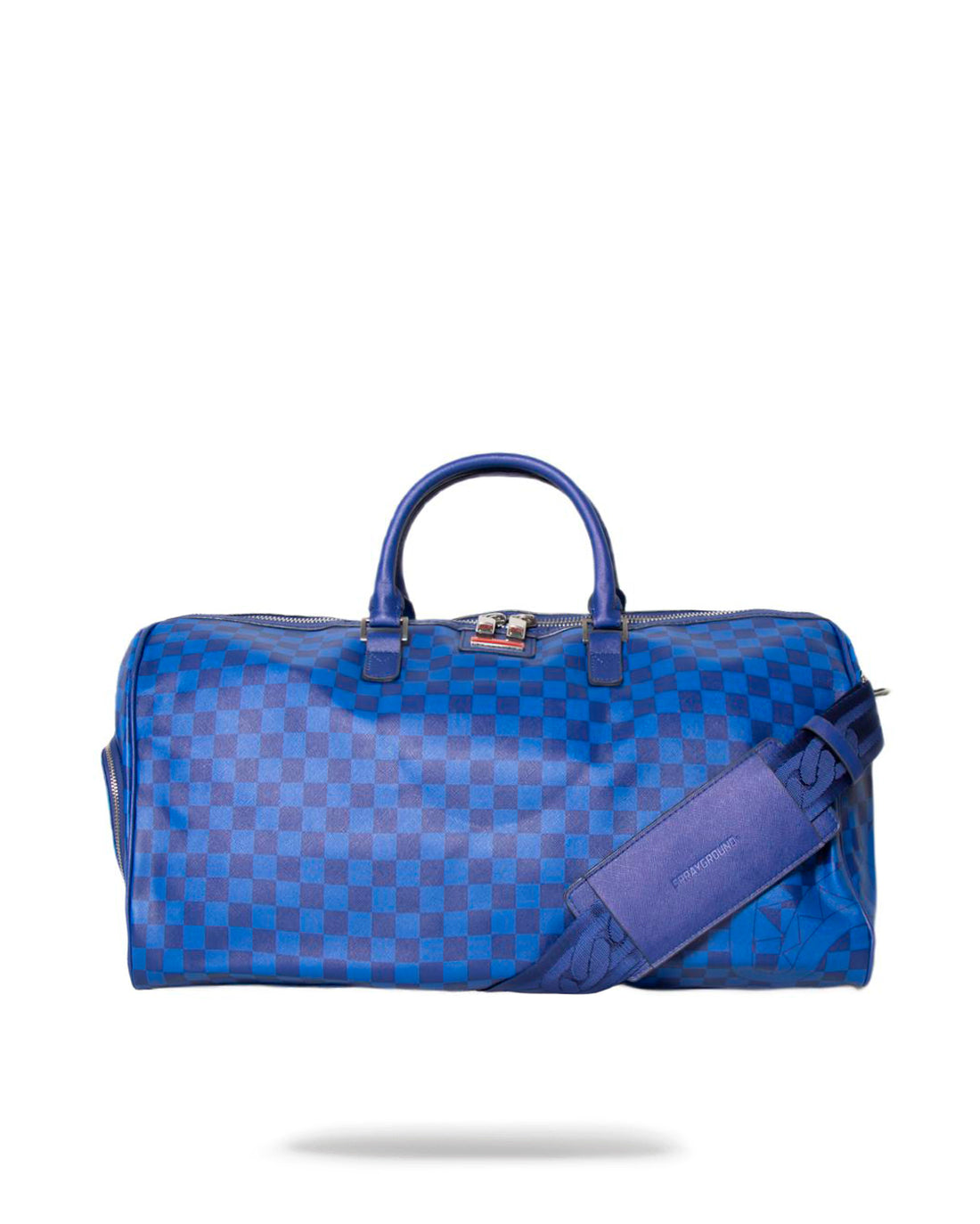 Blue Checkered Shark Duffle