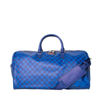 Blue Checkered Shark Duffle