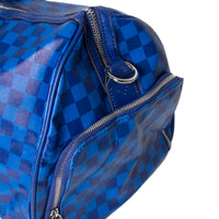 Blue Checkered Shark Duffle