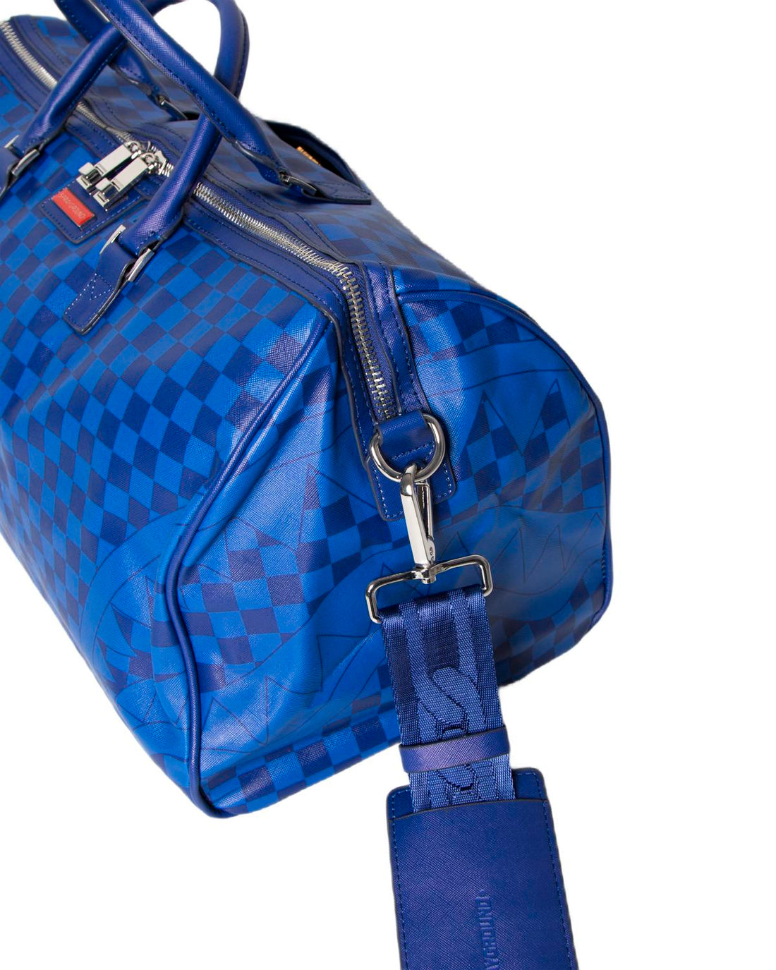 Blue Checkered Shark Duffle