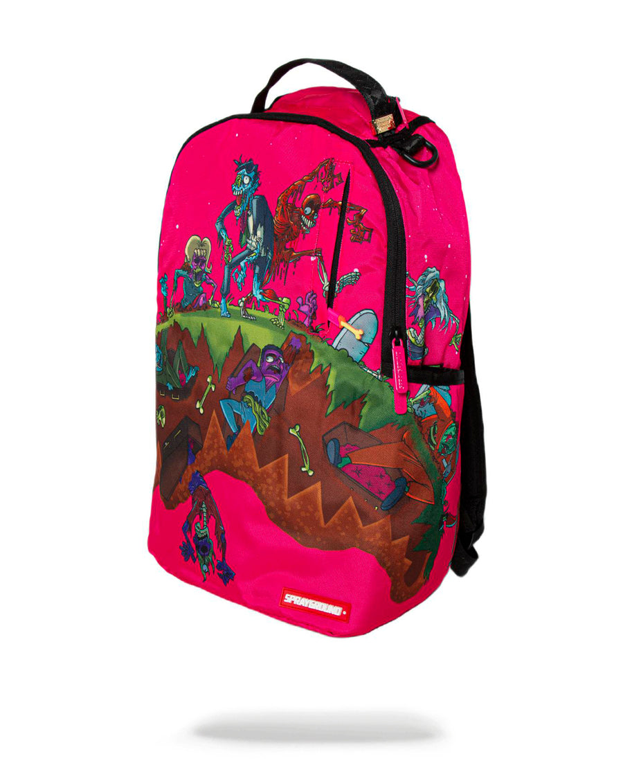 Sprayground Backpack ZOMBIES COMING OUT OF EARTH Fuchsia